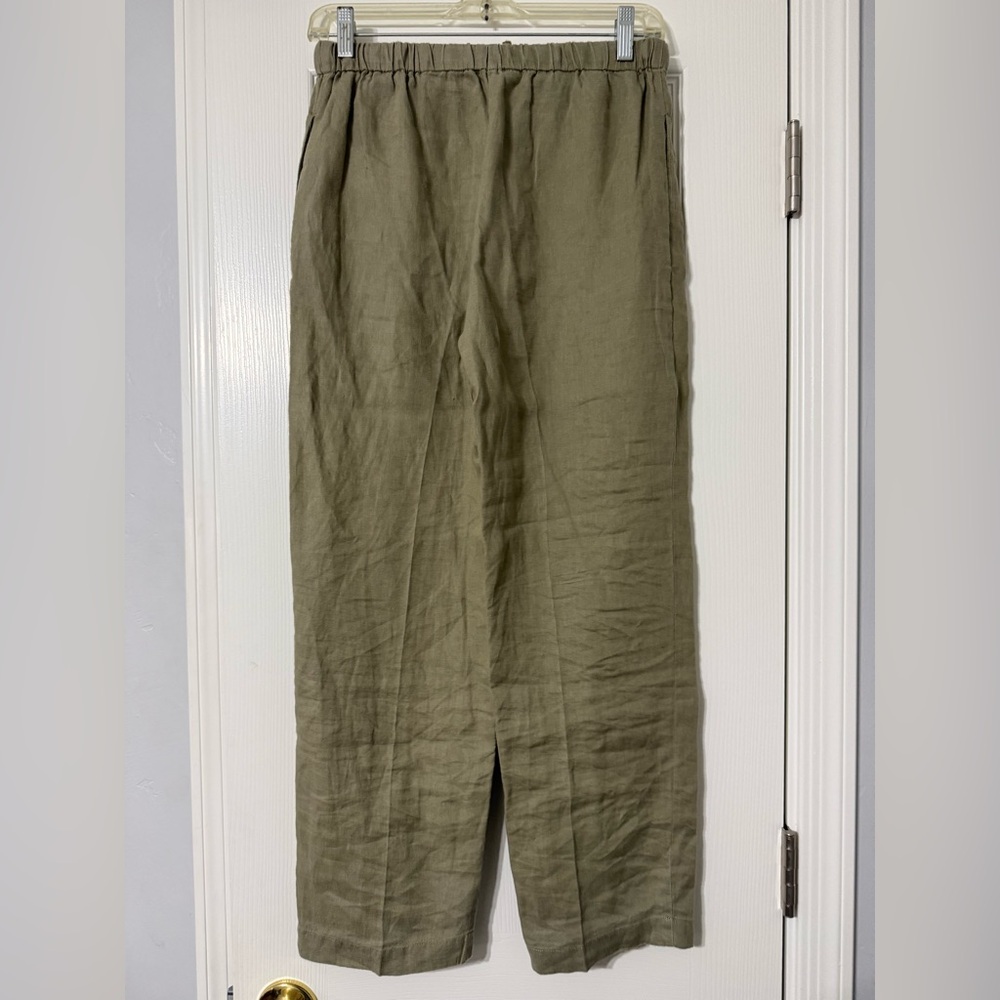 Quince 100% European Linen Pajama Set Women Size XS Olive Green - Picture 5 of 9